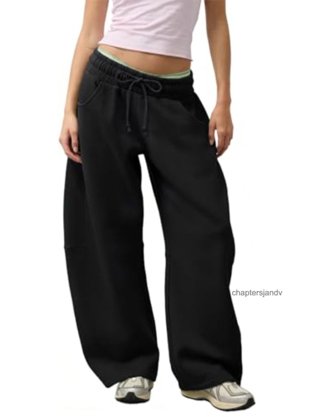 Barrel Sweatpants Wide Leg Baggy Lounge Pants with Pockets Pull On
